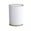 BONAD Kitchen Garbage Can Trash Can,Sensor Trash Can Large Capacity Round Leucorrhea Golden Bathroom Trash Can Kitchen Automatic Induction Garbage Bin with Lid Wastebasket view 1