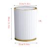 BONAD Kitchen Garbage Can Trash Can,Sensor Trash Can Large Capacity Round Leucorrhea Golden Bathroom Trash Can Kitchen Automatic Induction Garbage Bin with Lid Wastebasket view 2