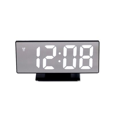 Alarm Clock Digital Alarm Clock Desk Table Clock LED Screen Alarm Clocks for Kid Bedroom Temperature Snooze Function Home Decor, White for Bedroon Bedside Desk (Color : 1)