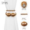 Porlau Strong Magnetic Curtain Tiebacks Khaki 4 Pack Decorative Tie Backs Outdoor Curtain Rope Tiebacks Elegant Curtain Holdbacks for Drapes view 2
