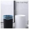 HIHELO Trash Bin Trash Can,Nordic Style Trash Can Double Layer Round Shape Paper Basket for Bathroom Kitchen Living Room Bedroom White Black Trash Can Bin 10L Kitchen Trash Can (Color : Black 10) view 3