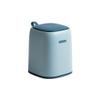 HIHELO Trash Bin Mini Desktop Trash Can Countertop Wastbasket Trash Cans with Lid Small Waste Basket Garbage Bin for Table Desk Office Bedroom Bathroom Kitchen Kitchen Trash Can (Color : Light Blue) view 1