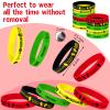 Yunlly 96 Pcs Black History Month Party Favors Set Include 48 Black Silicone Bracelets 48 Freedom Day Badges Bulk Goodie Bag Stuffers for Juneteenth Activities Patriotic Parade Party Decorations view 2