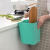 HIHELO Trash Bin Trash Can, Creative Trash Can Household Indoor Trash Can Flip Trash Can Kitchen Bathroom Storage Trash Can Wooden Lid Sky Blue, White Kitchen Trash Can (Color : Sky Blue) view 3