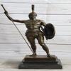 EUROPEAN BRONZE Signed Gotz Pure Bronze Greece Warrior Achilles Nude Male Warrior Deal Artwork Gift Handmade view 2