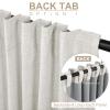 100% Blackout Shield Linen Blackout Curtains for Bedroom 72 Inches Long, Back Tab/Rod Pocket Living Room Drapes, Thermal Insulated Blackout Curtains 2 Panels Set, 50" W x 72" L, Beige view 3