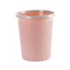HIHELO Trash Bin Trash Can,Waste Bins with Clamping Ring Kitchen Bedroom Lidless Plastic Paper Basket Kitchen Rubbish Round Paper Garbage Can Pink Green Blue Kitchen Trash Can (Color : L Pink) view 1