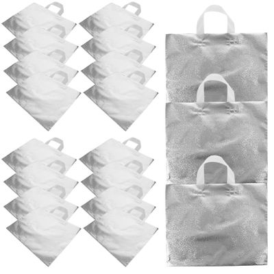 CALLARON 50pcs Large Glitter Pattern Favor Bags Reusable Bags for Party Wedding Birthday