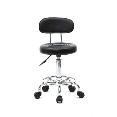 YEMELI Round Stool Ha Ha Feet Rotation Bar Stool Round Shape Adjustable Salon Stool with Back and Line Modern Pub Kitchen Counter Height Bar stools