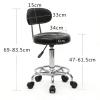 YEMELI Round Stool Ha Ha Feet Rotation Bar Stool Round Shape Adjustable Salon Stool with Back and Line Modern Pub Kitchen Counter Height Bar stools view 2