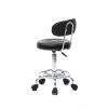 YEMELI Round Stool Ha Ha Feet Rotation Bar Stool Round Shape Adjustable Salon Stool with Back and Line Modern Pub Kitchen Counter Height Bar stools view 4