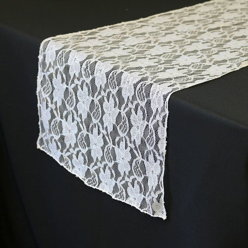 14 x 108 Inch Lace Table Runners for Weddings and Parties