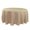 120 in. Round Burlap Jute Natural Tablecloth Rustic Country Wedding Party Dining view 1