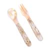 1pcs Caviar Spoons Shell Spoon,Resin Spoon Fork Ice Cream Dessert Spoon Shell Spoon Stirring Spoons for Kitchen Tool(A Fork) view 4