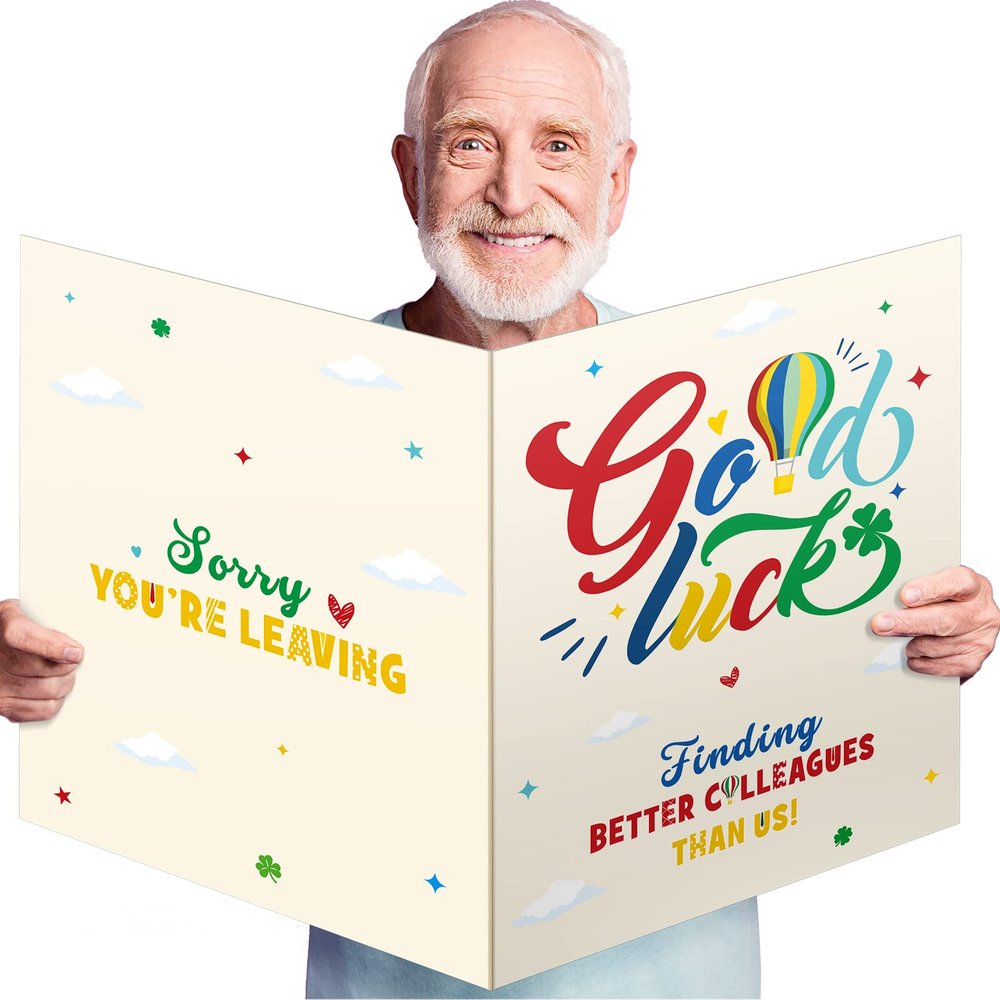 Tiamon Giant Birthday Card 25 x 16in,Guest Book Alternative, Good Luck