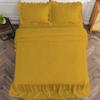 4 Piece Lightweight Super Soft Ruffle Sheet Set, 100% Egyptian Cotton 20" Inch Long Ruffle On Corner of The Flat Sheet, 8 Inch Deep Pocket - Twin Size, Gold view 4