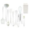10 Pcs Silicone Cooking Utensil Set, mocrcrel 10pcs Silicone Cooking Kitchen Utensils Set, Silicone Cookware (White) view 1