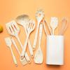 10 Pcs Silicone Cooking Utensil Set, mocrcrel 10pcs Silicone Cooking Kitchen Utensils Set, Silicone Cookware (White) view 3