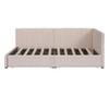 Anwick Upholstered Daybed with 2 Storage Drawers, Twin Size Daybed with Wood Slats, Linen Fabric Twin Size Sofa Bed Frame for Living Room Bedroom, No Box Spring Needed (Beige) view 4