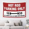 gaeruite Funny Outdoor Decor Hot Rod Parking Only Tapestry Earthy Room Decor Room Decore (Size : 100X150CM) view 1