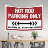 gaeruite Funny Outdoor Decor Hot Rod Parking Only Tapestry Earthy Room Decor Room Decore (Size : 100X150CM) view 3