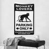 gaeruite Funny Outdoor Decor Monkey Lovers Parking Only Tapestry Earthy Room Decor Room Decore (Size : 75X100CM) view 2