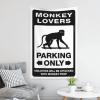gaeruite Funny Outdoor Decor Monkey Lovers Parking Only Tapestry Earthy Room Decor Room Decore (Size : 75X100CM) view 3