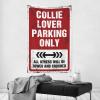 gaeruite Backyard Bar Decor Collie Lover Parking Only Tapestry Funny Kitchen Decor Funny Sogns (Size : 75X100CM) view 2