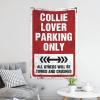 gaeruite Backyard Bar Decor Collie Lover Parking Only Tapestry Funny Kitchen Decor Funny Sogns (Size : 75X100CM) view 3