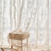 ZZC Lace Sheer Curtains with Scallop Ruffle Edge for Living Room Farmhouse 84 Inch Long Rustic Vintage Floral Embroidered Voile Panels Rod Pocket Window Treatment Set 2 Panels, White, W52 x L84 Inch view 1
