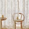 ZZC Lace Sheer Curtains with Scallop Ruffle Edge for Living Room Farmhouse 84 Inch Long Rustic Vintage Floral Embroidered Voile Panels Rod Pocket Window Treatment Set 2 Panels, White, W52 x L84 Inch view 2