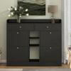 Multifunctional Shoe Cabinet with 4 Flip Drawers,Free Standing Shoe Rack with 2 Drawers and Adjustable Shelf,for Entryway Hallway Foyer Mudroom (Black@z) view 2