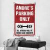 gaeruite Bar For Man Cave Andre'S Parking Only Tapestry Earthy Room Decor Funny House Decor (Size : 75X100CM) view 2