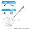 Aettechgd Steel Spider Strainer Skimmer Ladle, Strainer Spider Skimmers for Kitchen Cooking and Frying, Premium Strainer Spoon Diameter: 5.4Inch, Total Length: 15.4Inch view 2