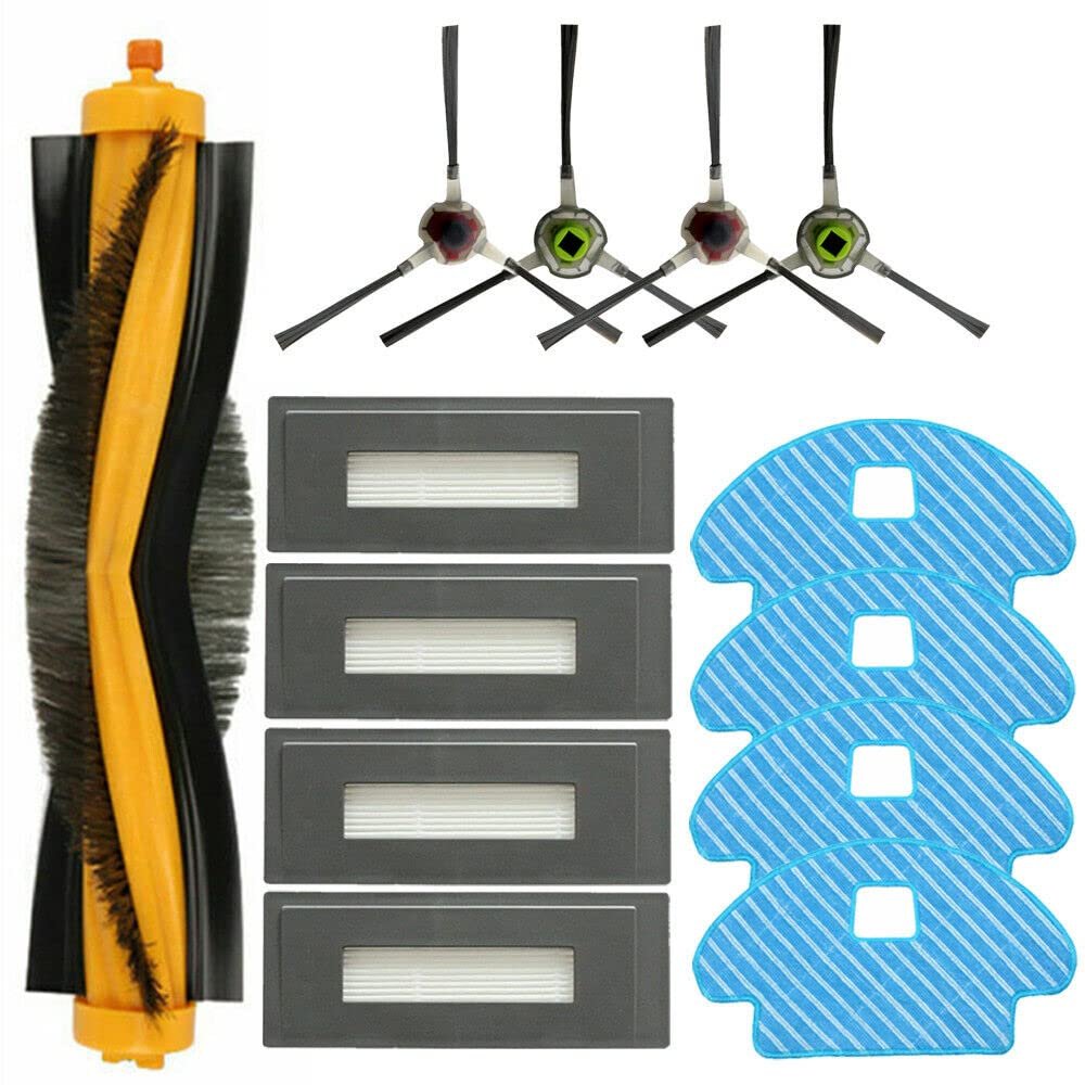 Brush Filter Roller Replacement Parts For Eco-vacs Dee-bot OZMO 930 Robot Vacuum (13PCS-B)