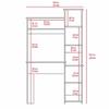 Bellemave Computer Desk with Hutch and Bookshelf, Home Office Desks with 6 Storage Shelves, Writing Study Desk Table, Modern Compact Workstation, Bookshelf Desk, Brown view 4