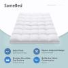 SameBed Mattress Topper Queen,Extra Thick Mattress Pad Cover for Back Pain,Cooling Mattress Protector with 8-21 Inch Deep Pocket,Overfilled Down Alternative Filling view 2