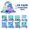 Hosuly 24 Pcs Pool Party Favor Drawstring Bags Gift Hawaiian Backpack Favors Goodie Candy Treat Bags Beach for Birthday Bridal Shower Beach Hawaiian Party Supplies view 2