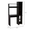Bellemave Computer Desk with Hutch and Bookshelf, Home Office Desks with 6 Storage Shelves, Writing Study Desk Table, Modern Compact Workstation, Bookshelf Desk, Black view 2