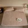 FCLDESHOP Fitted Deep Pocket Sheet,Solid Color Milk Fleece Mattress Topper, Comfortable Non-Slip Deep Pocket Bed Cover,for 12"/30cm Deep Mattresses,Coffee Color,120 * 200cm30cm view 1