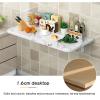 ALFAAL Fold Down Fold Down Table, Floating Desk for Small Space, Wall Mounted Kitchen Dining Table, Floating Desk, White (Color : White, Size : 30X50cm) view 4