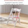 Sturdy Foldable Chair Portable Folding Chair Ergonomic Curved Back Chair Lightweight and Space-Free Foldable Chair Camping Chair Dining Chair Comfortable view 3