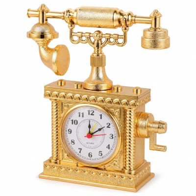 LOGOFUN Vintage Telephone Model Fake Dial Telephone Desk Decoration