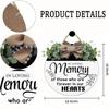 in Loving Memory Wedding Wreaths Round Wood Hanging Sign with Ribbon Bow Wall Art Decor for Home Farmhouse Bar Pub Yard Front Door Decorations Gifts 12 x 12 Inch view 2