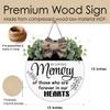 in Loving Memory Wedding Wreaths Round Wood Hanging Sign with Ribbon Bow Wall Art Decor for Home Farmhouse Bar Pub Yard Front Door Decorations Gifts 12 x 12 Inch view 3