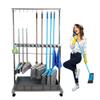 Movable Broom Mop Holder,Utility Floor Standing Cleaning Tool Cart,Housekeeping Supplies,Garden Tool Organizers and Storage, Umbrella Stand,put Wet Mops,Home,Bathroom,Housekeeping,Hotel Must Haves ( C view 1