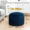 Asuprui Pouf Ottoman Unstuffed Ottoman Foot Rest Floor Pouf Round Pouf Seat Floor Bean Bag Chair Foldable Floor Chair Storage for Living Room Bedroom Navy Blue view 2