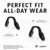ToughAsNails 2 PCS Low Bridge Fit Replacement Nose Pads Pieces for Oakley Hex Jector OX8032/Hex Jector Aisan Fit OX8174F Glasses Black&Gray view 2
