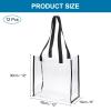 PATIKIL 12 Pack Clear PVC Tote Bags, 12x12x6 Inch Stadium Approved Transparent Plastic Tote Bag Reusable Beach Bag with Handle for Shopping Work Sport Concert view 2