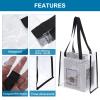 PATIKIL 12 Pack Clear PVC Tote Bags, 12x12x6 Inch Stadium Approved Transparent Plastic Tote Bag Reusable Beach Bag with Handle for Shopping Work Sport Concert view 3